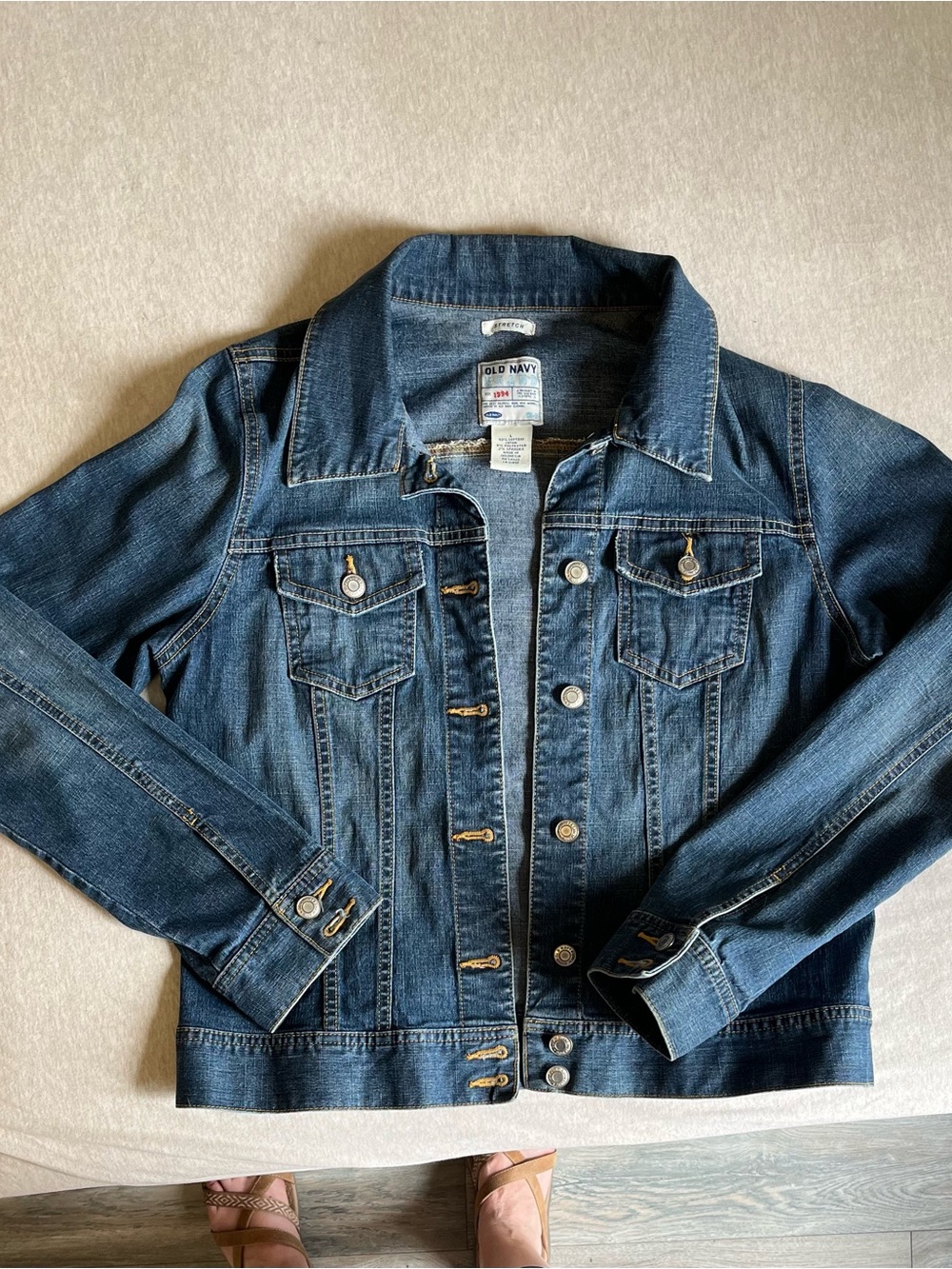 Old Navy Medium Blue Denim Stretch Jean Jacket